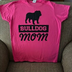Bulldog Mom Pink Kids T-Shirt